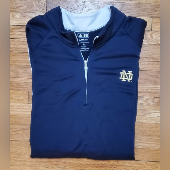 Adidas ClimaLite Notre Dame 1/2 Zip Fleece - Picture 5 of 5